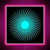 Crazy Circles Fluorescent Green Fluorescent Blue Abstract Illustration RGB Neon Sign - Image 6