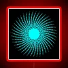 Crazy Circles Fluorescent Green Fluorescent Blue Abstract Illustration RGB Neon Sign - Image 2