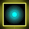 Crazy Circles Fluorescent Green Fluorescent Blue Abstract Illustration RGB Neon Sign - Image 5