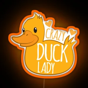 Crazy Duck Lady RGB Neon Sign