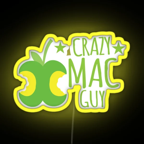 Crazy Mac Guy RGB Neon Sign