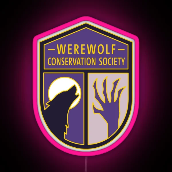 Creature Conservation Werewolf RGB Neon Sign