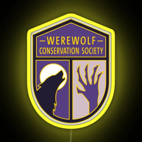 Creature Conservation Werewolf RGB Neon Sign