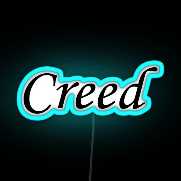 Creed Black Name Lettering Text 1022 RGB Neon Sign