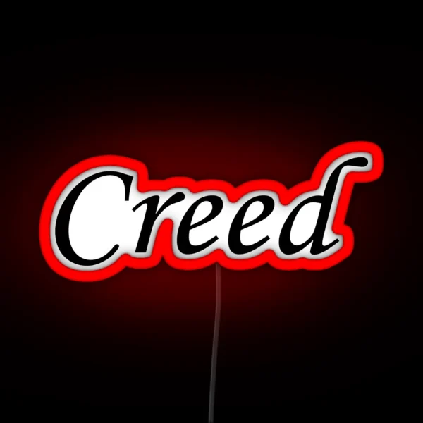 Creed Black Name Lettering Text 1022 RGB Neon Sign