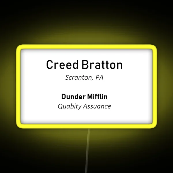 Creed S Resume RGB Neon Sign