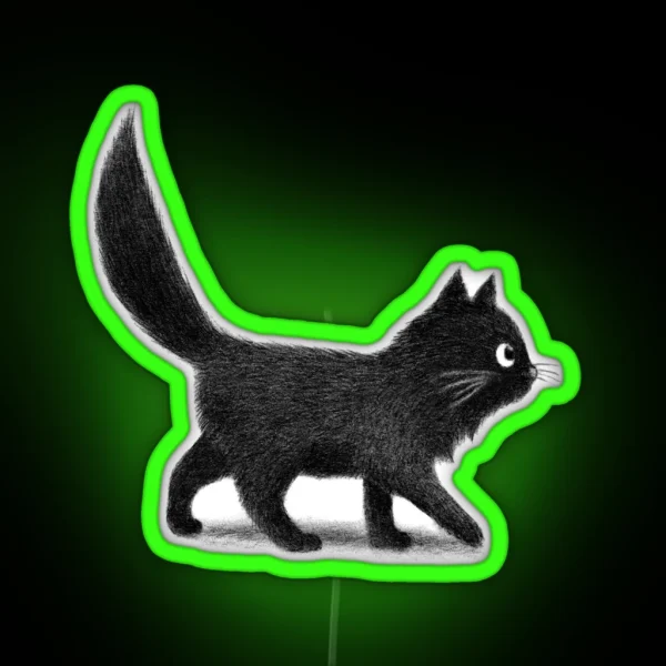 Creeping Cat RGB Neon Sign