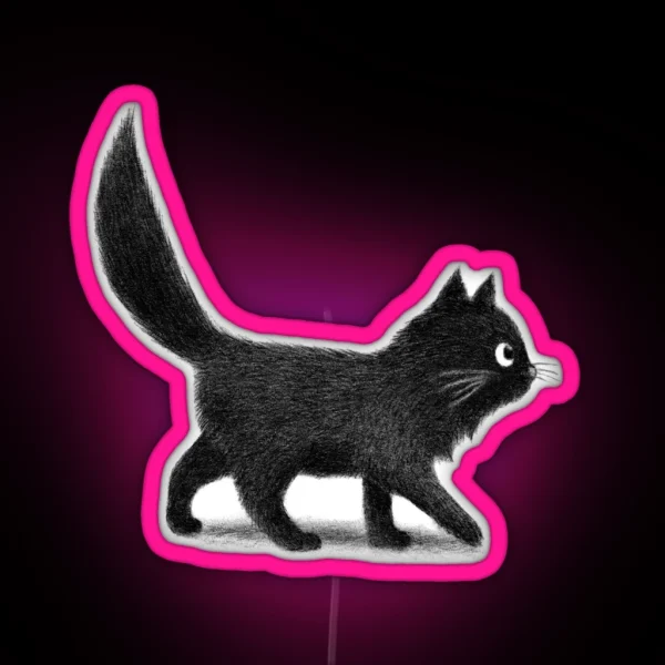 Creeping Cat RGB Neon Sign