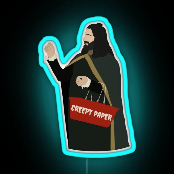 Creepy Paper Nandor What We Do In The Shadows RGB Neon Sign