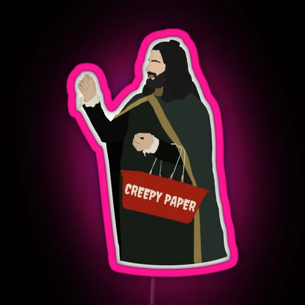Creepy Paper Nandor What We Do In The Shadows RGB Neon Sign