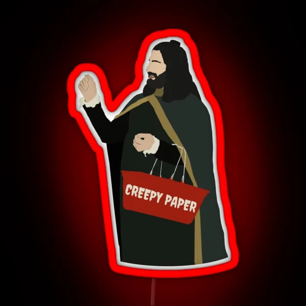 Creepy Paper Nandor What We Do In The Shadows RGB Neon Sign