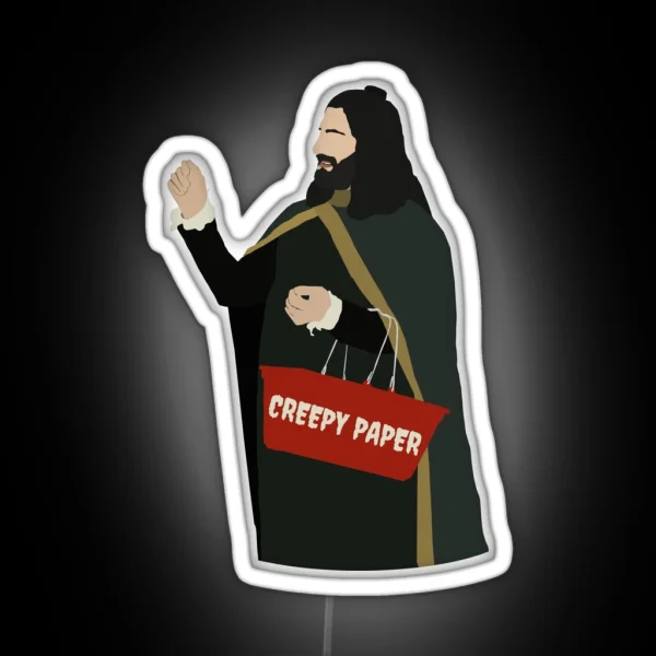 Creepy Paper Nandor What We Do In The Shadows RGB Neon Sign