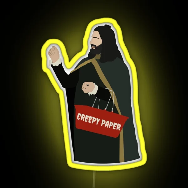 Creepy Paper Nandor What We Do In The Shadows RGB Neon Sign