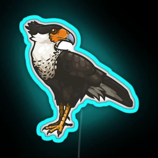 Crested Caracara RGB Neon Sign