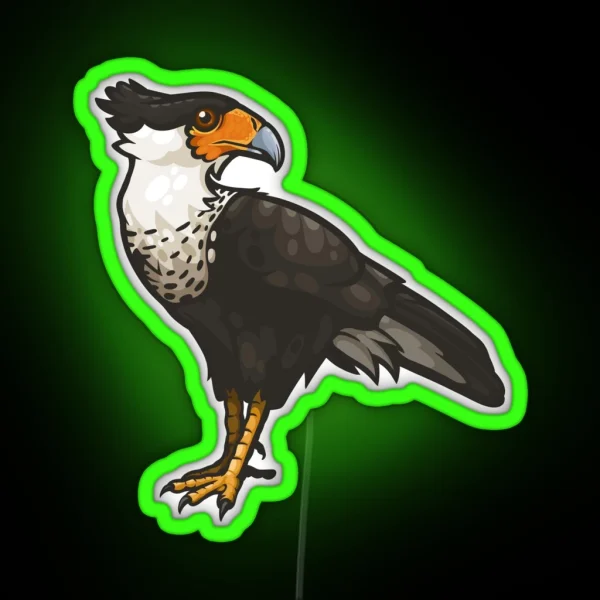 Crested Caracara RGB Neon Sign