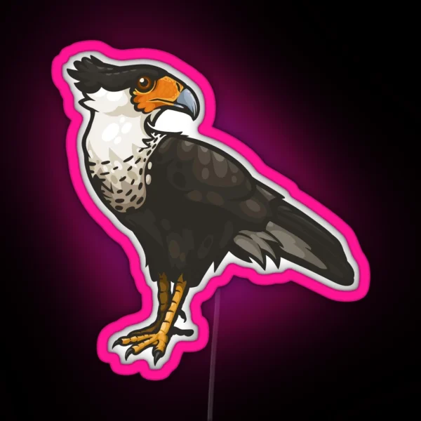 Crested Caracara RGB Neon Sign