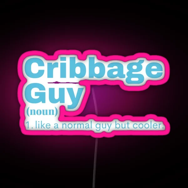 Cribbage Guy Cribbage RGB Neon Sign