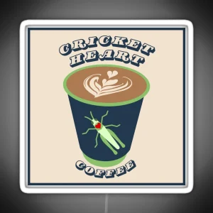 Cricket Heart Coffee RGB Neon Sign