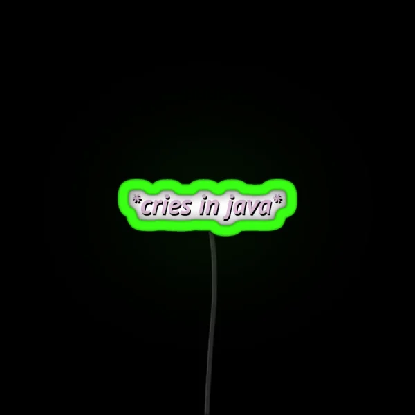 Cries In Java Pink RGB Neon Sign