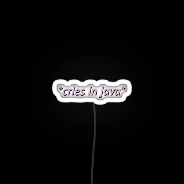 Cries In Java Pink RGB Neon Sign