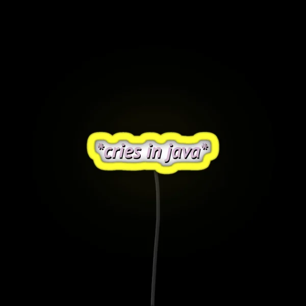 Cries In Java Pink RGB Neon Sign