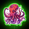 Crimson Mystic Octopus RGB Neon Sign - Image 4