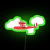 Crimson Pig Red Plane RGB Neon Sign - Image 4