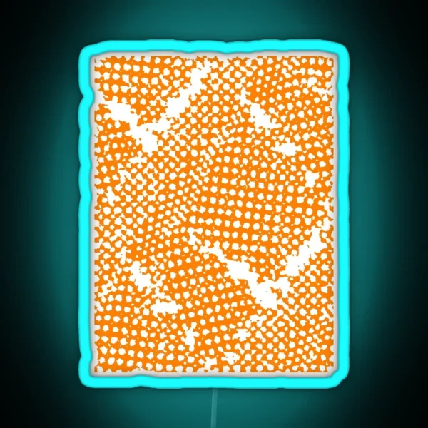 Crinkled Orange Net RGB Neon Sign