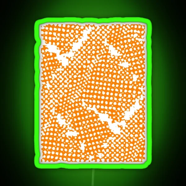 Crinkled Orange Net RGB Neon Sign