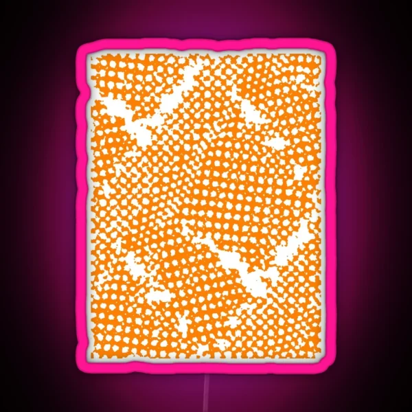 Crinkled Orange Net RGB Neon Sign