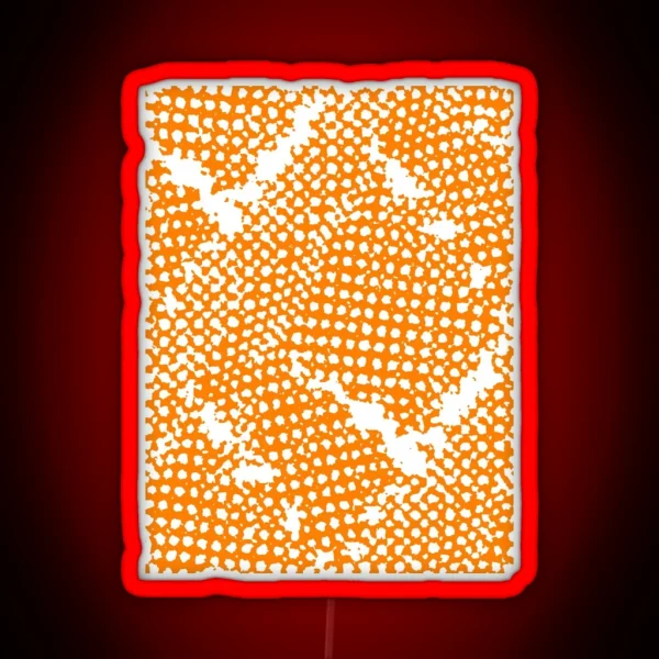 Crinkled Orange Net RGB Neon Sign