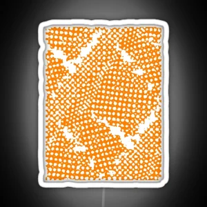 Crinkled Orange Net RGB Neon Sign