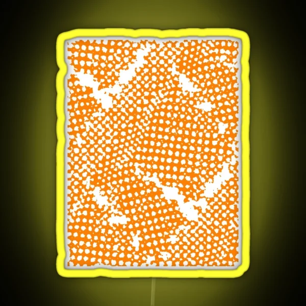 Crinkled Orange Net RGB Neon Sign