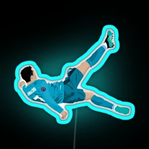 Cristiano Ronaldo Bicycle Kick RGB Neon Sign