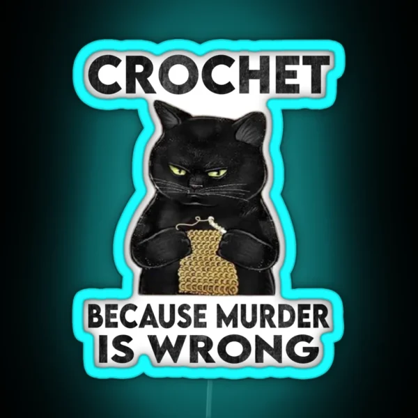 Crocchet Cat RGB Neon Sign