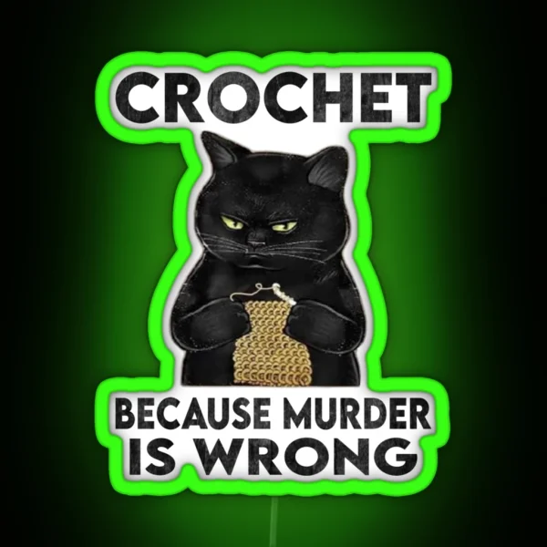 Crocchet Cat RGB Neon Sign
