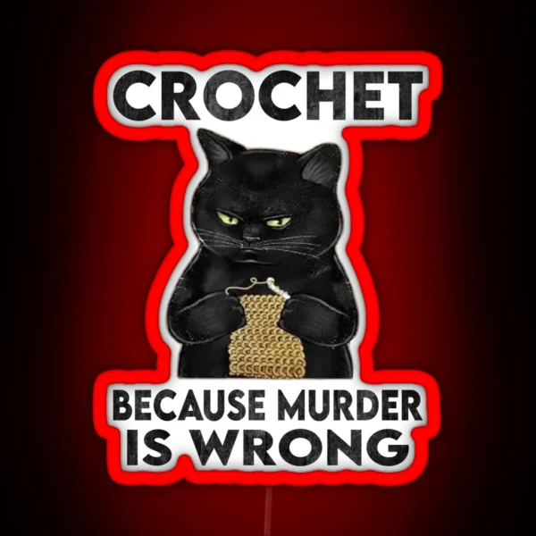 Crocchet Cat RGB Neon Sign