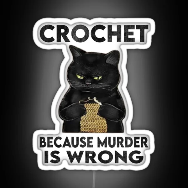 Crocchet Cat RGB Neon Sign