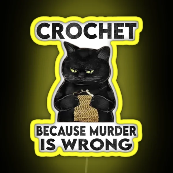 Crocchet Cat RGB Neon Sign