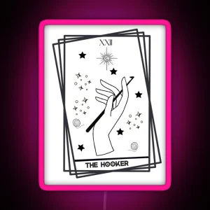 Crochet And Knit Lover Funny Tarot Hooker Card RGB Neon Sign