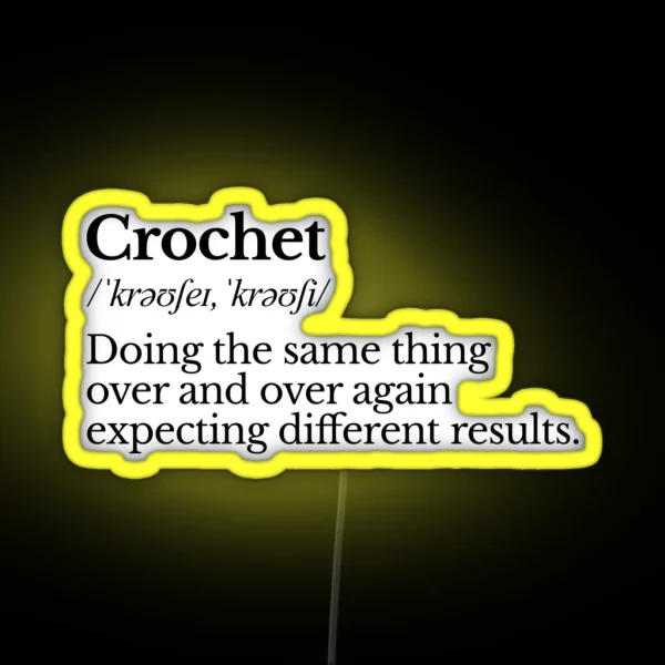 Crochet Definition RGB Neon Sign