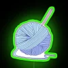 Crochet Hook In Ball Of Yarn RGB Neon Sign - Image 4