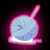 Crochet Hook In Ball Of Yarn RGB Neon Sign - Image 6