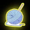 Crochet Hook In Ball Of Yarn RGB Neon Sign - Image 5