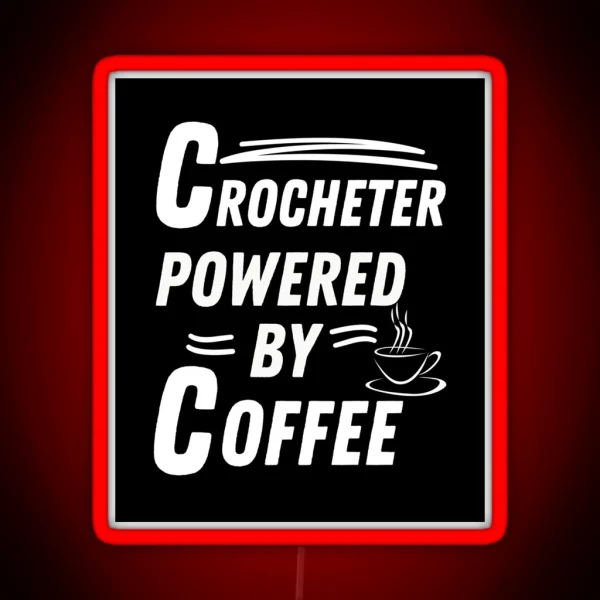 Crocheter Powered RGB Neon Sign