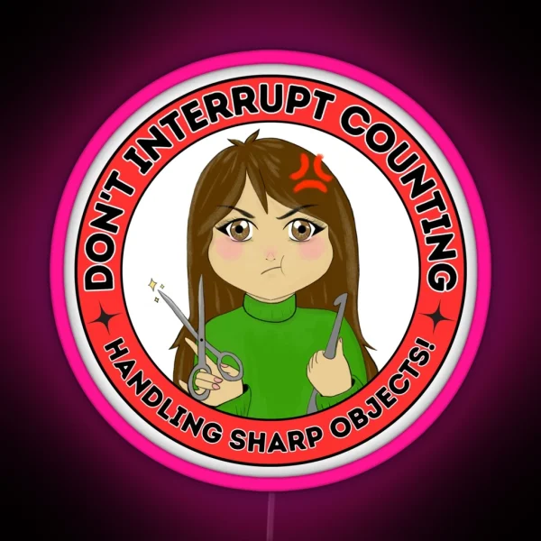 Crocheter Problems RGB Neon Sign