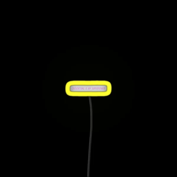 Crocheting Is My Superpower Crochet Lover Crocheting RGB Neon Sign