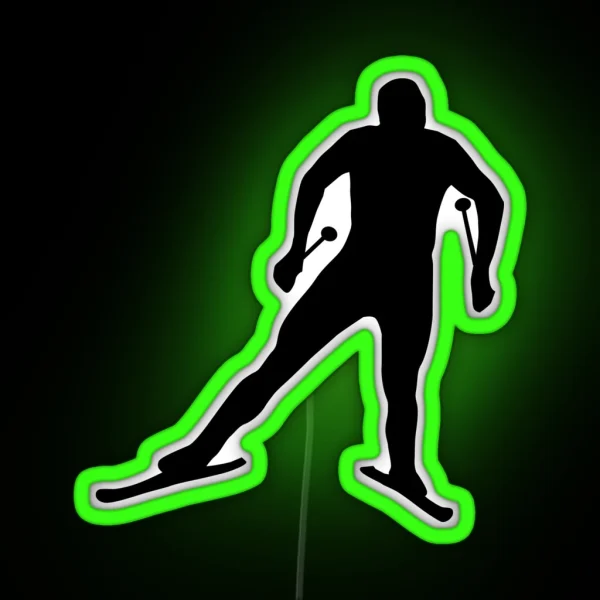 Cross Country Skiing Cross Country Skiing Cross Country RGB Neon Sign