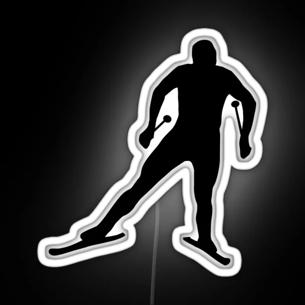 Cross Country Skiing Cross Country Skiing Cross Country RGB Neon Sign