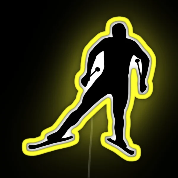 Cross Country Skiing Cross Country Skiing Cross Country RGB Neon Sign